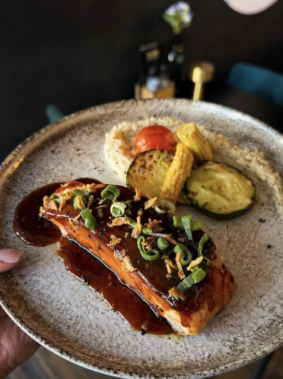 glazed salmon fillet
